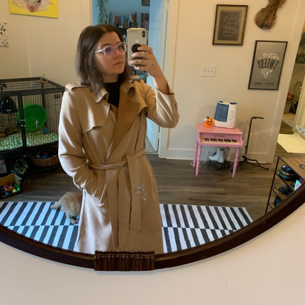 Modern Tie-Waist Trench Coat